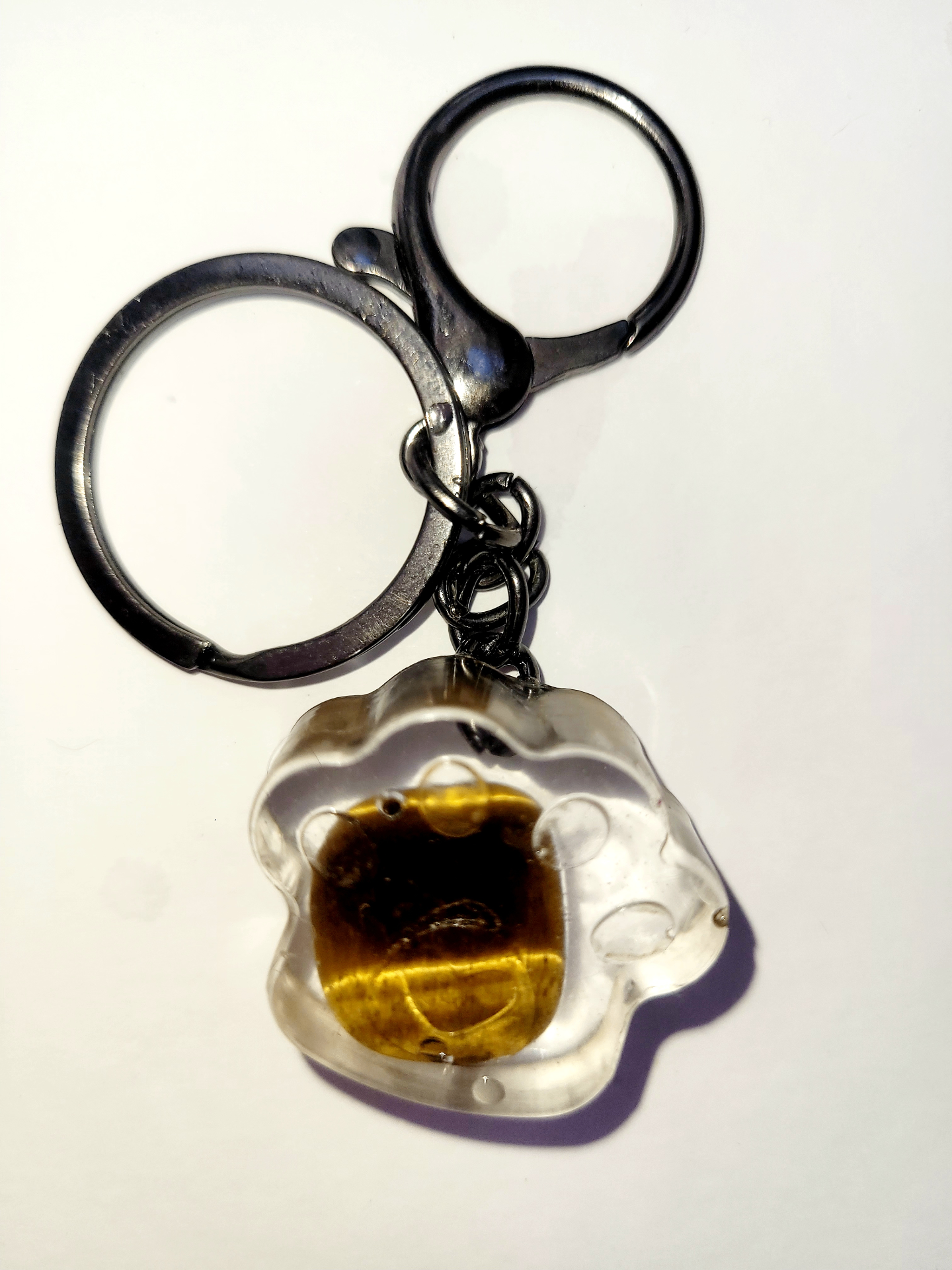 Tiger's Eye Dog Tag handmade crystal pet tag for dogs