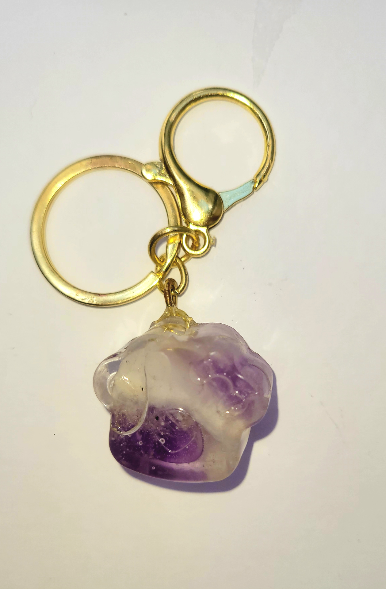 Amethyst Dog Tag handmade crystal pet tag for dogs